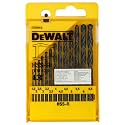 DEWALT DT5911-QZ HSS 1mm/2mm/3mm/4mm/5mm/6mm/7mm/8mm/9mm/10mm Metal Drill Machine Bit Set (Pack of 10)