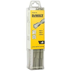 dewalt dt60302 sds-plus hammer drill machine bit-set pack of 6 sds-plus