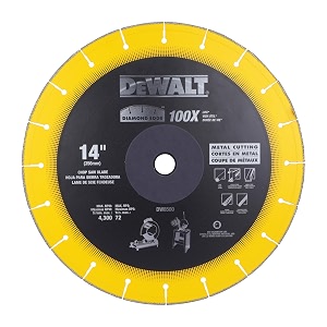 dewalt dw8500 14-inch 355mmx400mm diamond edge chopsaw blade-100x life vs standard blades
