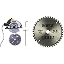 DEWALT DWE5615 1500W 184mm Compact Circular Saw with 2mm Thickness Stamp Steel Shoe for Sharp Cuts