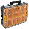 DEWALT DWST82968-1 TSTAK® Waterproof Organiser Case, IP54 Rated Waterseal, 20 Kg Weight Capacity, 7.8L Volume Capacity, Heavy Duty Ergonomic Bi-Material Handle, 12 Removable Cups, 44x33.3x11.9 cm