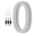 DEWEL 8 Inch Floating House Numbers, Silver Address Numbers for Outside