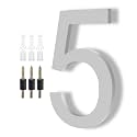 DEWEL 8 Inch Floating House Numbers, Silver Address Numbers for Outside