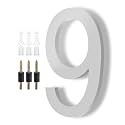 DEWEL 8 Inch Floating House Numbers, Silver Address Numbers for Outside