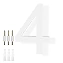 DEWEL 8 Inch White Floating House Numbers, 911 Address Numbers for Outside