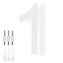 DEWEL 8 Inch White Floating House Numbers, 911 Address Numbers for Outside