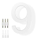 DEWEL 8 Inch White Floating House Numbers, 911 Address Numbers for Outside