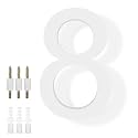 DEWEL 8 Inch White Floating House Numbers, 911 Address Numbers for Outside