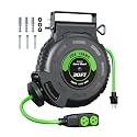 DEWENWILS 30FT Retractable Extension Cord Reel, 20A, 10/3C AWG, 4 Outlets