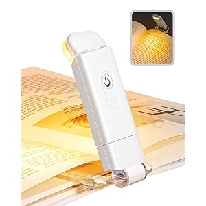 dewenwils amber book reading light usb rechargeable book light for reading in bed blue light blocking 3 brightness levels led clip on book lights for kids bookworms