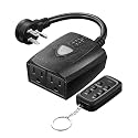 DEWENWILS Outdoor Light Timer, Outdoor Timer Outlet,100FT Remote Control