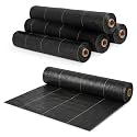Dewitt 5-Pack Sunbelt Weed Barrier Fabric 3.2 oz, 4 x 300 Feet – Heavy-Duty Ground Cover Mat for Greenhouse Floors, Garden Rows, Raised Beds, Yard Gardening, and Outdoor Landscape Protection