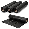 Dewitt Pro-5 Weed Barrier Fabric 5 oz, 3 x 250 Feet – Heavy-Duty, 4-Pack