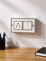 Dewon Electric Dewon Surface Gang Box 4 Module | Modular| Durable ABS Plastic|Easy Installation Wall Plate (White)