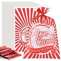 DEXLALA 500PCS Cotton Candy Bags with Ties, 11.8x17.7 Inch Candy Supplies Perfect for Sticks and Candy Cones, Cotton Candy Bulk Accessories for Carnivals and Parties