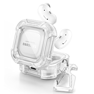 dexnor for samsung galaxy buds fe2023galaxy buds 2 pro case2022galaxy buds 2 case2021galaxy buds live case2020galaxy buds pro case2021 clear hard pc amp silicone 360 full body case-crystal
