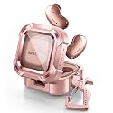 Dexnor for Samsung Galaxy Buds FE(2023)/Galaxy Buds 2 Pro Case(2022)/Galaxy Buds 2 Case(2021)/Galaxy Buds Live Case(2020)/Galaxy Buds Pro Case(2021) Clear Hard PC &amp; Silicone 360 Full Body Case - Pink
