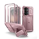 Dexnor for Samsung Galaxy S26 FE Case with Kickstand,Peony Pink