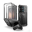 Dexnor for Samsung Galaxy S26 FE Case with Kickstand, Black