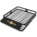 DEXSO Universal Roof Rack Basket, 51" x 36" Rooftop Cargo Carrier Basket, 200 Lbs Capacity Car Cargo Rack, Heavy Duty Luggage Rack for SUVs, Trucks, Vehicles