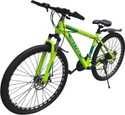 Dexter Mountain Bike for Men and Women Carbon Steel Frame Adventure Sports Bicycle 26 T (inch) Mountain Cycle (21 Gear, Green, Dual Suspension)