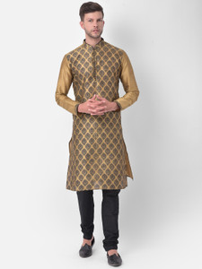 deyann men pure silk kurta churidar set