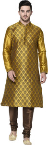 deyann men pure silk kurta churidar set