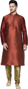 deyann men pure silk kurta churidar set