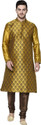 DEYANN Men Pure Silk Kurta Churidar Set