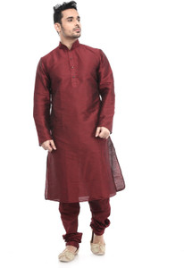 deyann men pure silk kurta pyjama set