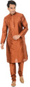 DEYANN Men Pure Silk Kurta Pyjama Set