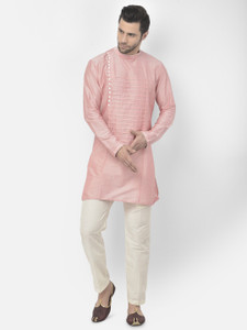 deyann men cotton silk kurta pant set
