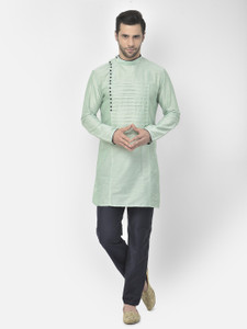 deyann men cotton silk kurta pant set
