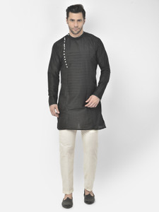 deyann men cotton silk kurta pant set