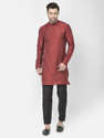 DEYANN Men Cotton Silk Kurta Pant Set