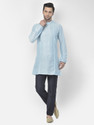 DEYANN Men Cotton Silk Kurta Pant Set
