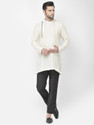 DEYANN Men Cotton Silk Kurta Pant Set