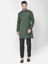 DEYANN Men Cotton Silk Kurta Pant Set