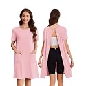 Deyeek Hospital Gowns for Women Open Back Tear Away Snap Nursing Dress