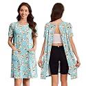 Deyeek Hospital Gowns for Women Open Back Tear Away Snap Nursing Dress