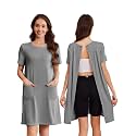 Deyeek Hospital Gowns for Women Open Back Tear Away Snap Nursing Dress