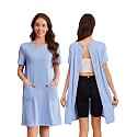 Deyeek Hospital Gowns for Women Open Back Tear Away Snap Nursing Dress