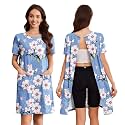 Deyeek Hospital Gowns for Women Open Back Tear Away Snap Nursing Dress
