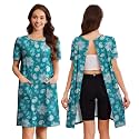 Deyeek Hospital Gowns for Women Open Back Tear Away Snap Nursing Dress