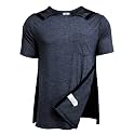 Deyeek Men's Post Shoulder Surgery Shirts Soft Tear Away Short Sleeve Tops