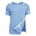 Deyeek Men's Post Shoulder Surgery Shirts Soft Tear Away Short Sleeve Tops