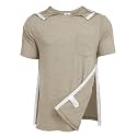 Deyeek Men's Post Shoulder Surgery Shirts Soft Tear Away Short Sleeve Tops