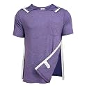 Deyeek Men's Post Shoulder Surgery Shirts Soft Tear Away Short Sleeve Tops