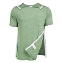 Deyeek Men's Post Shoulder Surgery Shirts Soft Tear Away Short Sleeve Tops