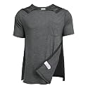 Deyeek Men's Post Shoulder Surgery Shirts Soft Tear Away Short Sleeve Tops